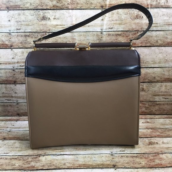 Vintage 50’s Top Handle Snap Closure Purse Handbag - Picture 1 of 9